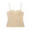 Atacado de Vestuário Feminino para Comércio Exterior Pronto de Fábrica Primavera 2025 Novo Top Tubo Sexy Listrado Estampado com Ombro a Mostra e Dobrável