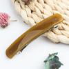 Presilha de Cabelo Curva de Mola com Textura Transparente, Presilha de Mola Larga para Rabo de Cavalo, Presilha Simples de Aço Vintage, Grampo de Cabelo Atacado