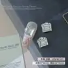 Arte de unha sem base, diamantes empilhados, balas de rocha de ovo de pombo branco brilhante com acabamento em bolas de diamante, diamantes de unha usáveis, acessórios de decoração de unha