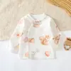 Camiseta de algodón para bebés, ropa interior para niños, cárdigan de algodón para otoño, ropa interior sin mangas para niñas, top de casa