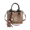 Bolsa de Mão Retro Maillard de Alta Qualidade Tipo Saco para Mulheres 2025 Nova Moda Tendência Bolsa de Ombro Transversal