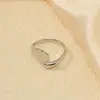 Moda Europea y Americana Anillo Simple con Baño de Cobre Oro Real Brillante para Mujer Estilo de Nicho Personalizado Anillo Abierto Versátil y de Alta Gama