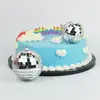BOLA DE ESPEJO DISCO Cubierta Esférica Reflectante Mesa de Postres para Fiesta Boda Decoración de Pastel de Cumpleaños Infantil Adornos Bandera