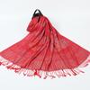 Chal Étnico Estilo Jacquard de Comercio Exterior con Borlas de Cachemira Nueva Bufanda Larga de Otoño e Invierno para Mujer Chal Pashmina