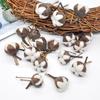 Adornos navideños de algodón natural pequeño, simulación de flores secas, ramo de kapok, accesorios hechos a mano, decoración del hogar