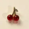 Colar de Cereja Vermelha Garnet Frutada para Mulheres, Acessório de Design de Nicho, Novo Estilo Verão 2026, Corrente de Clavícula Japonesa e Coreana