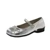 Zapatos Mary Jane Dulces con Lazo y Tacón Bajo para Mujer 2026 Otoño Nuevos Bailarinas de Correa Única Zapatos Elegantes para la Noche