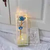 Rosa Colorido Deslumbrante Cielo Estrellado Rosa Dorado Regalo Romántico de San Valentín para Esposa, Novia, Cumpleaños de Mejor Amiga