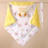 Manta Receptora para Recém-Nascido Swaddle Algodão Puro Roupas de Swaddle Outono/Inverno Espessadas Suprimentos para Bebê Sala de Parto Swaddle Anti-Susto