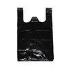 Sacos de Lixo para Uso Doméstico, Espessados, Pretos, com Alças, Sacos Plásticos, Estilo Colete, para Dormitório e Escritório