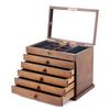 Caja de Joyería de Madera Maciza Gran Capacidad Madera Retro Estilo Chino Joyería Regalo de Boda Caja Práctica