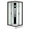 Cabina de Ducha Integrada para Uso Doméstico, Separación Seco y Húmedo con Mampara de Vidrio, Cabina de Ducha para Baño de Apartamento Pequeño