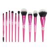 Venta directa de fábrica de 10 pinceles de maquillaje de pelo de nailon personalizados, juego completo de herramientas de belleza súper suaves.