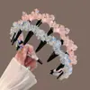 Diadema de Cristal Lujosa y de Moda Estilo Francés, Diadema Dentada Ondulada Intrincadamente Elaborada, Diadema Voluminosa de Parte Superior Alta, Accesorio Versátil para el Cabello