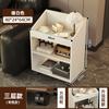 Carro Móvil Estilo Antiguo Mesa Lateral Avanzada para Sofá Estante Retro para Mesita de Noche Gabinete de Almacenamiento para Escritorio de Oficina