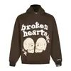 Sudadera con capucha de terciopelo Bpm con estampado de letras Broken Planet, holgada, casual, para hombre y mujer, moderna, otoño e invierno