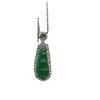 Pendente da Paz de Calcedônia Sintética de Alta Qualidade Cuidadosamente Selecionado, Pingente da Paz Verde Esmeralda, Acessório Elegante Feminino, Colar com Pingente de Jade Gelo de Alta Qualidade