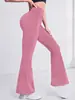 Pantalones de campana de yoga transfronterizos para mujer, cintura alta, adelgazantes, ligeramente acampanados, pierna ancha, levanta glúteos de melocotón, pantalones largos para deportes y fitness, pantalones deportivos