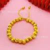Pulsera Minimalista de Cuentas de Transferencia Chapada en Oro, Cuentas Entrelazadas Versátiles, Joyería Ajustable, Venta al por Mayor desde el Fabricante