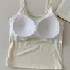 Top fino de Lyocell con huecos y tirantes finos, sin espalda, con diseño fijo en forma de U, versátil camisola larga para usar como prenda exterior