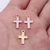 16X 11mm 0.42g aleación multicolor gota de aceite cruz pendientes pulsera collar accesorios de joyería DIY