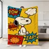 Manta Snoopy de Amazon Transfronteriza Estampada Digitalmente Manta de Franela Manta de Dibujos Animados para Niños Manta para Siesta de Cuatro Estaciones