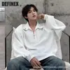 Moda Coreana Masculina Otoño e Invierno Versátil Sudadera con Cuello Alto y Media Cremallera para Hombre Tendencia Color Sólido Holgada y Cómoda Cuello Alto
