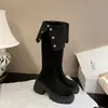 Primeiro Encontro Ji Botas Western Retrô Femininas Inverno Plus Veludo Acima do Joelho Botas Longas Botas Longas Marrons Botas de Neve Botas de Equitação