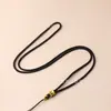 Cordão de Colar Pingente de Jada Cera de Abelha Pingente Trançado Feito à Mão Corda para Pingente Atacado Dourado Areia Acessórios com Mantra das Seis Palavras