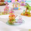 Pegatinas de PVC apilables, pegatinas lindas en relieve de esquina en capas, adornos de decoración de paisajes hechos a mano para DIY, juguetes de arte con pegatinas