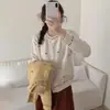 Cardigã de Tricô Gola Redonda Estilo Coreano para Mulheres Outono Inicial 2025 Novo Solto Emagrecedor Versátil Blusa Top Jaqueta
