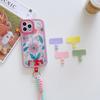 Clipe de cordão para celular, junta, adesivo traseiro, pingente sólido, patch fixo universal, porta-cartão, conector anti-perda, cartão