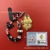 Llavero de tela con logo de empresa personalizado Cadena para teléfono móvil Angela Lámina de oro puro Oro 999 Regalo de aniversario