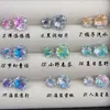 Aleación de Titanio F136 Sándwich Degradado Manual Bouquets Zirconia Acero de Titanio 316L Clavos para Oreja Clavos para Hélice Auricular Clavos para Canal Auditivo Cuidado del Oído