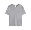 Camiseta Masculina de Verão Personalizada de Gola Redonda e Manga Curta Cor Pura Solta Moderna Marca Versátil Top Roupa de Trabalho com Logotipo Estampado para Grupo Feminino