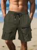 Amazon Shorts Deportivos para Hombre Shorts Brillantes Metálicos Shorts Cargo Multibolsillos Shorts para Correr Ciclismo
