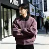 Chaqueta de motociclista estilo retro americano con cuello de solapa para hombre, chaqueta de cuero de aviador para primavera y otoño, abrigo de cuero de alta gama de moda