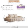 Conjunto de Sala de Estar Reto com Sofá de Tecido Lawrence Minimalista Cor Creme Estilo Italiano para Apartamentos Pequenos