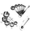 Juego de Tazas y Cucharas Medidoras de Acero Inoxidable con Escala, Herramienta Medidora para Hornear, Cuchara Medidora de Condimentos Amazon, Cuchara Medidora de Café