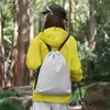 Mochila Ligera Bolsillo con Cierre de Cordón Hombres y Mujeres Cuadros Casual Senderismo al Aire Libre Mochila con Cierre de Cordón Estudiante Bolsa Escolar Moderna