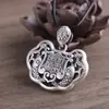 Fechadura oca de prata antiga Pingente de peixes personalidade estilo nacional Prata 99 pés Elementos chineses Joias de prata literárias Venda por atacado