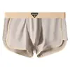 Ropa interior para hombre, Calzoncillos tipo bóxer lisos, simples y cómodos para hombre, Calzoncillos tipo bóxer sueltos con bolsa U convexa grande para niños y jóvenes