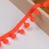 Borda de Renda com Pompons Coloridos de 1cm em Ângulo Reto em Estoque para Roupas, Cortinas, Acessórios de Vestuário, Fita com Franjas Pied-de-Poule