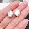 Pingente de Pérola Branca Irregular Barroca DIY Colar Brincos Chaveiro Acessórios de Joia Bestseller Transfronteiriço