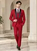 Traje de tres piezas para hombre, con cuello mandarín, adecuado para novios, padrinos de boda, ceremonias de boda y ocasiones de etiqueta business.; hecho a medida