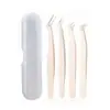 Pinzas para Extensión de Pestañas Postizas Juego Completo de Herramientas, Pinza de Pluma Dorada, Uso Profesional por Artista de Pestañas, Pinzas para Pestañas en Stock, Alta Precisión