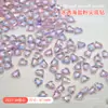 Sal marinho rosa gelo cristal transparente fundo pontudo diamante flash super fada coração torto borboleta quadrado gordo fundo transparente joias para unhas de vidro atacado