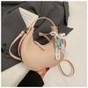 Bolso Nuevo de Color Sólido Forma de Media Luna Primavera 2025 Elegante Simple Moderno Estilo Coreano Hombro Único Cruzado de Mano Debajo del Brazo para Mujer