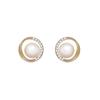 Pendientes Clásicos de Gama Alta Más Vendidos Sencillos de Plata S925 con Perla de Agua Dulce Calados Joyería de Moda Directo de la Fábrica Fuente