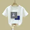 Camiseta de Manga Corta de Algodón Puro para Niñas, Nuevo Estilo de Verano para Niñas, Ropa Popular de Verano para Niños, Top Holgado de Manga Media Estilo Coreano de Moda t